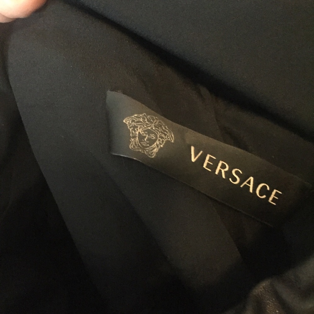 Versace Black One-Shoulder Mini Dress - Picture 6 of 6
